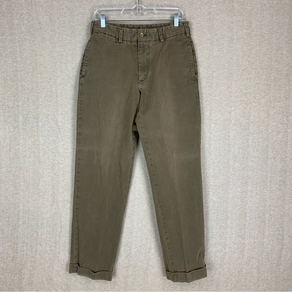 Bills Khakis Men's Pants 31 *29x31 Green Chino Flat Front Twill Heavy 100% Cotto